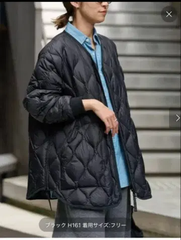 FRAMeWORK TAION 별주 후드 부착 블루종