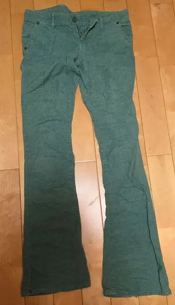 MOUSSY 부츠컷 데님 그린 빈티지