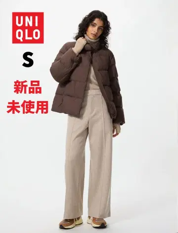 브러쉬드 저지 와이드 팬츠 베이지 S