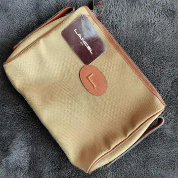 [ 미사용 ] Lancel 베이지 클러치백 택 포함 란셀 세컨드 백