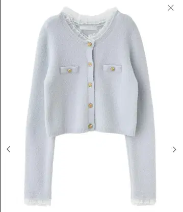 LILLIAN CARAT 레이스 디자인 니트 가디건