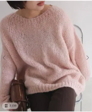 TRICOTS JEAN MARC SLOBE 별주 PO KNIT 핑크