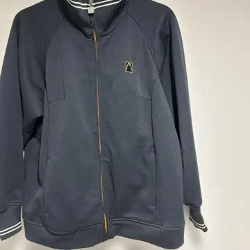 네이비 집업 자켓 스트라이프 옷깃