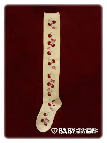 Cherish my juicy cherry 패턴 오버니 삭스