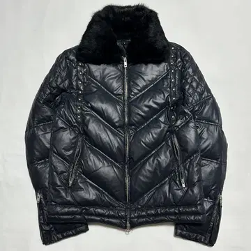 JACK ROSE studs fur down jacket