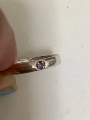 실버 925 자수정풍 반지