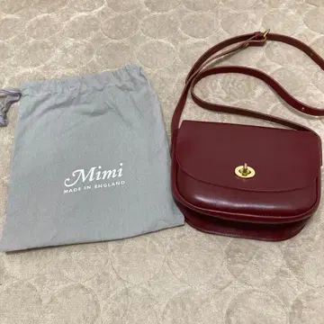 Mimi 가죽 숄더백 버건디