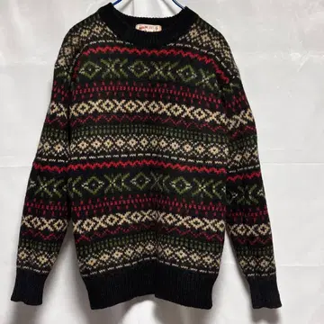 80s 90s 올 패턴 니트 스웨터 빈티지 레트로