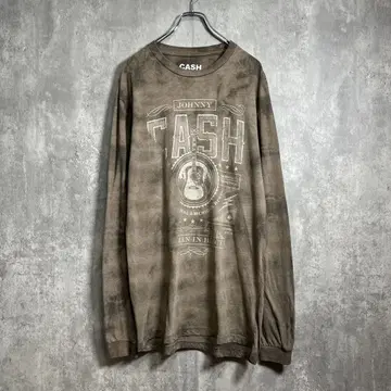 [ 고품질 ] 조니 캐시, 뮤직, 롱 T, 긴팔 티셔츠, 타이다이 패턴