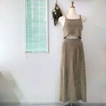 샤기 니트 뷔스티에 & 니트 스커트