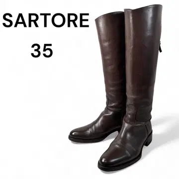 사토레 35 22.5 자키 부츠 싱글 벨트 다크 브라운