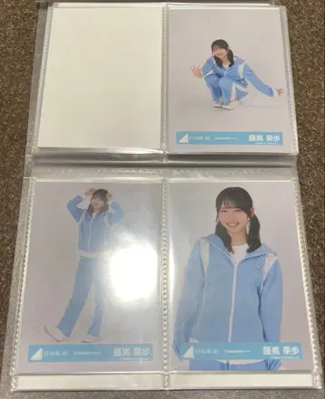 히나타자카46 후지시마 카호 브로마이드 하늘색 저리 세미 컴프