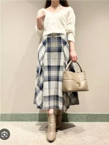 로빙 체크 스커트 Size 1