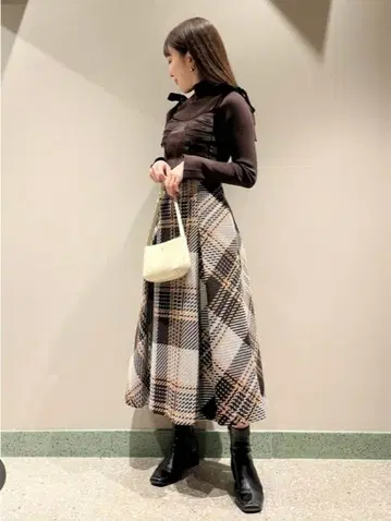 SNIDEL 로빙 체크 스커트 Size 1