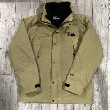 새상품급 FIRST DOWN 나일론 자켓 플리스 탈부착 가능 베이지 L