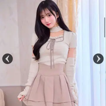 초커 니트탑 아이보리 미셸 마카롱