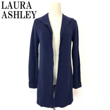 LAURA ASHLEY 롱 니트 가디건 네이비 S B9437