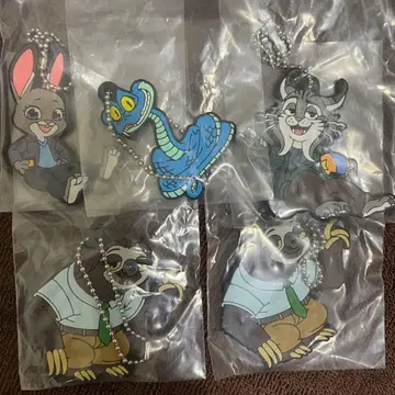 주토피아 2 데포라바 러버 키링 5개 세트