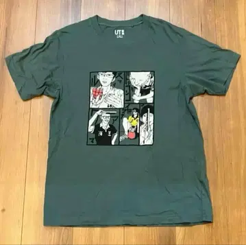 마츠모토 타이요 핑퐁 티셔츠 다크 그린 유니클로