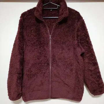 유니클로 UNIQLO 버건디 보르도 플리스 자켓 S