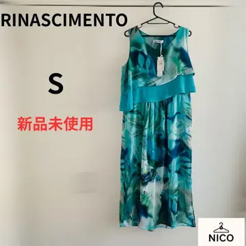 RINASCIMENTO 리나시멘토 수채화 플라워 슬리브리스 맥시 원피스