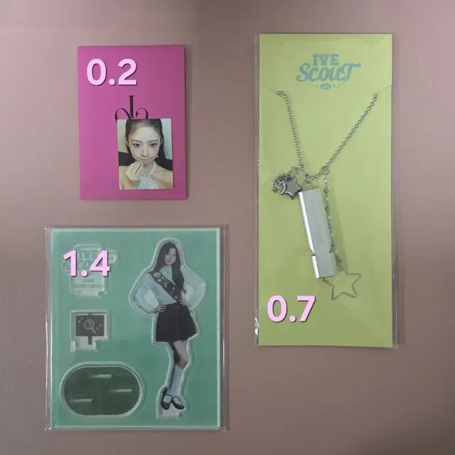 IVE 아이브 스카우트 크리스피 호루라기 목걸이 아크릴스탠드 레이 장원영