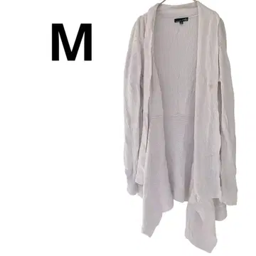 여성용 [ M ] 리브 니트 롱 가디건