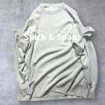 스픽 앤 스팬 새상품급 고급 워셔블 울 프릴 소매 루즈핏 풀오버