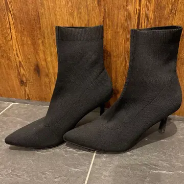 [ RANDA ] 삭스 부츠 핑힐