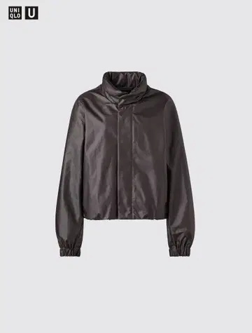 UNIQLO U 코팅 숏 블루종 브라운 L