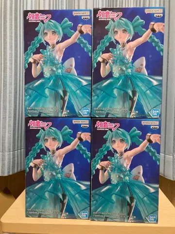 하츠네 미쿠 Clearluxe EmeraldGem 피규어 4개 세트