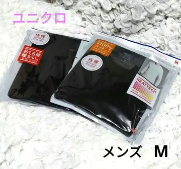 새상품 유니클로 울트라 웜 히트텍 코튼 크루넥 T 블랙 2개 M 남성용