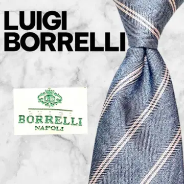 LUIGI BORRELLI/루이지 보렐리 넥타이 그레이 스트라이프