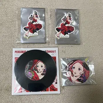페르소나 5 콘서트 P5R 레코드풍 코스터 캔뱃지 특전 오쿠무라 하루