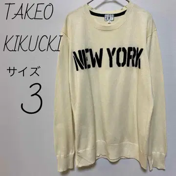 TAKEO KIKUCKI 얇은 소재 코튼 니트 사이즈 3(L) 월드