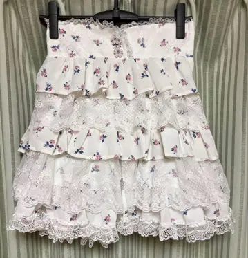 [ 새상품급 ] 파루엘피 티어드 레이스 공주 스커트