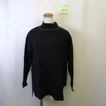 kk50 [ M ] coral 비대칭 밑단 드롭 숄더 리브 니트