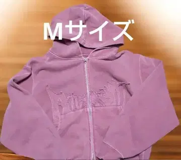 M 사이즈 bless u pigment zip hoodie 레드