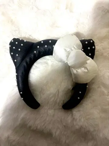 USJ 유니버설 스튜디오 재팬 머리띠 키티 블랙 화이트 펄