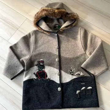 기스바인 티롤리안 자켓 울 코트 은색 버튼 빈티지