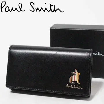 미사용 박스 포함 폴스미스 토끼 모티브 키링 부착 5연식 키케이스 블랙