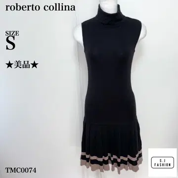 로베르토 콜리나 슬리브리스 미니 원피스 터틀넥 S 블랙