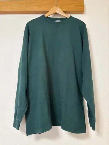 PLUMA 다크 그린 긴팔 티셔츠 L USA 빈티지 OVY