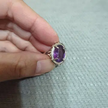 스털링 실버 반지 자수정