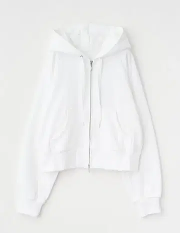 새상품 택 포함 LOUNIE 화이트 크롭 후드티 후드 부착 루니