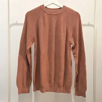 니트 스웨터 오렌지 글로벌 워크 남성용 S