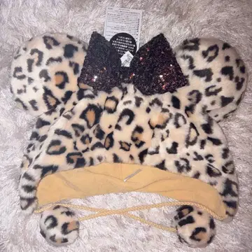 즉시 구매 디즈니 팬캡 레오파드 무늬 브라운