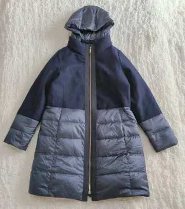 멜베이유방트 울 x 다운 이소재 도킹 코트 네이비 L