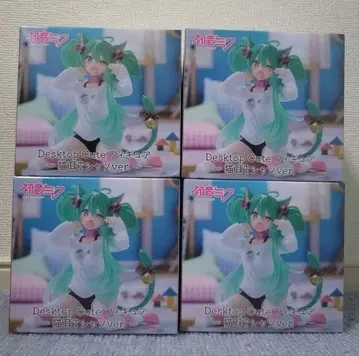 하츠네 미쿠 Desktop Cute 피규어 고양이 귀 T셔츠 ver.