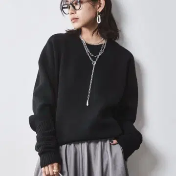 CHIC STYLE 암워머 포함 크루넥 니트 풀오버 M